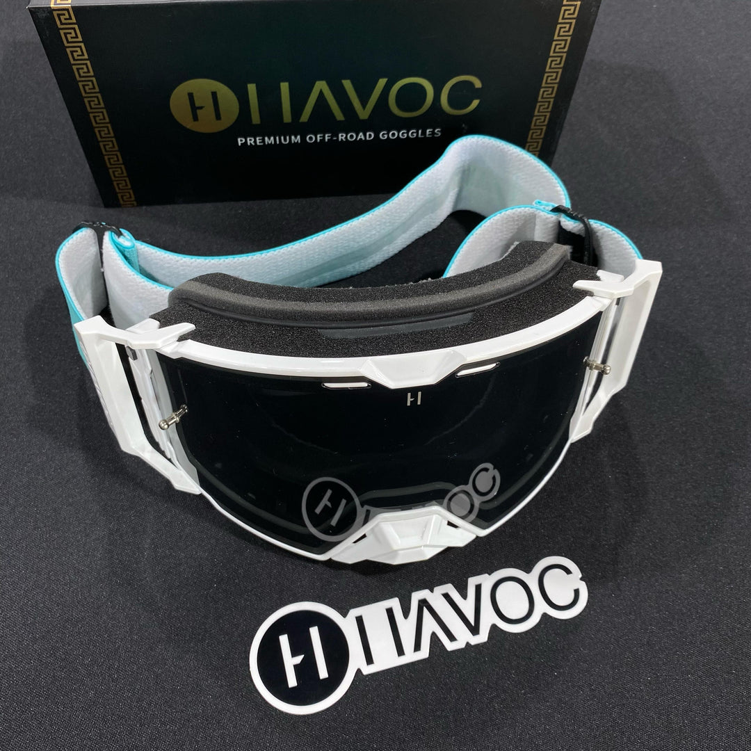 Tiffany Helios Tiffany Blue Strap Smoke Lens White Frame, Each