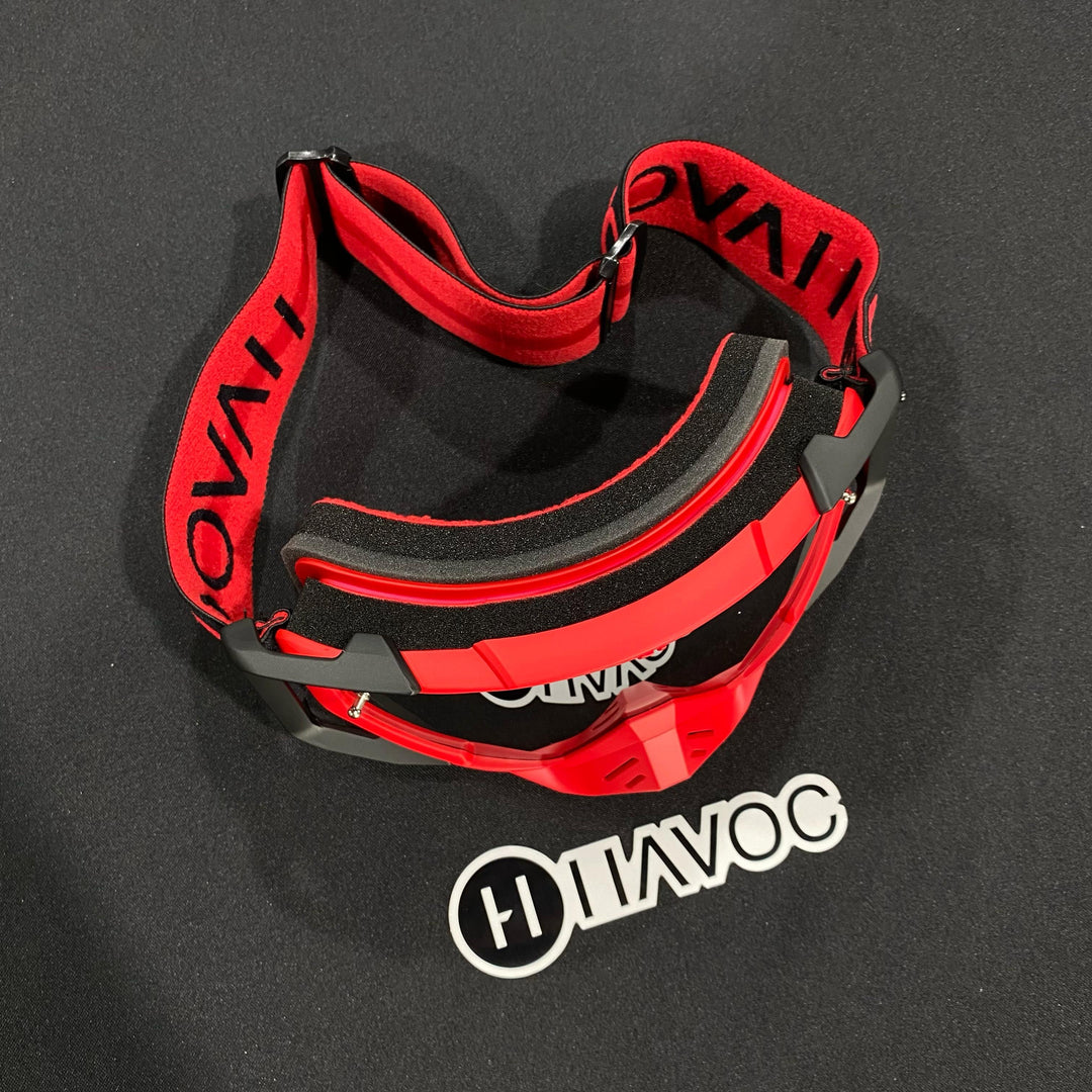 Apollo Red / Black Silver Mirror Pre-Curved lens, Each