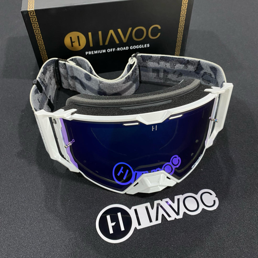 Arctic Camo Helios Arctic Camo Strap Blue Crystal HD Lens White Frame, Each