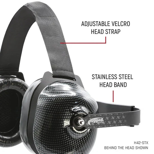 H42 STX STEREO BEHIND THE HEAD (BTH) HEADSET FOR STEREO INTERCOMS - CARBON FIBER, Each 1039374005778 - Topspeed
