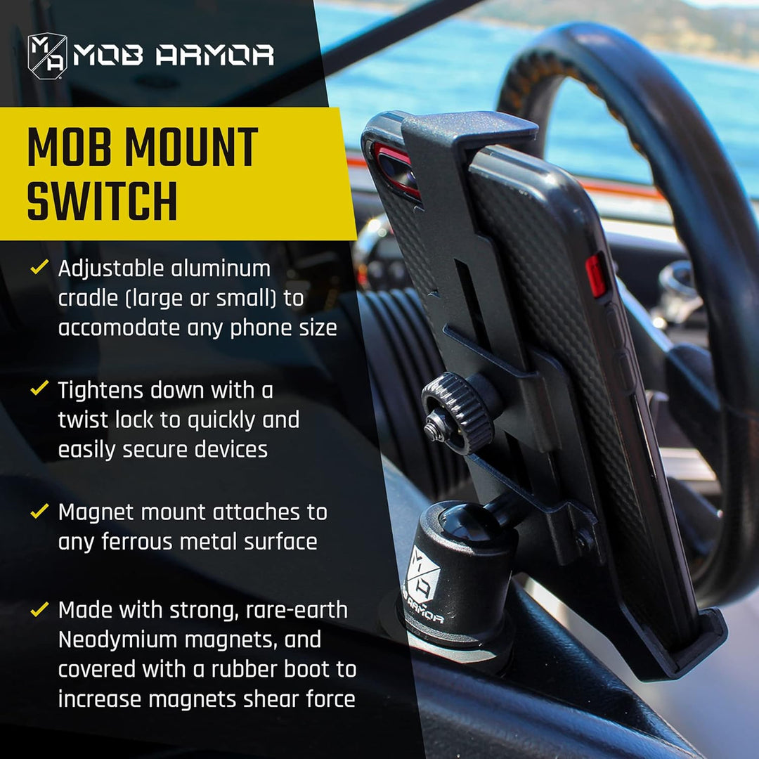Mob Mount Switch Magnetic Small Black