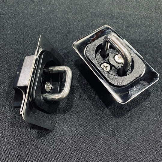 (PRP) (UTV28) Bull Ring, Stainless Steel, Fit Retractable, Tie-Down Anchor, Pair