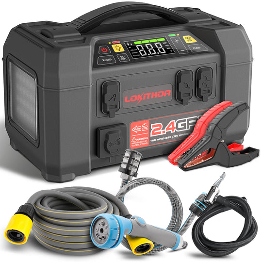 AW401 Jump Starter with Pressure Washer Air Compressor 2500Amp