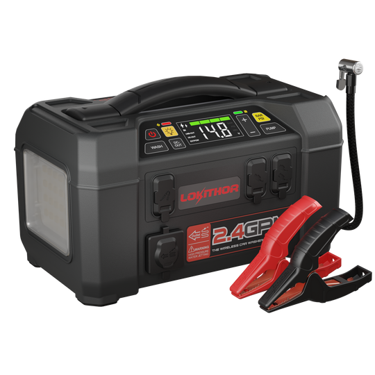 AW401 Jump Starter with Pressure Washer Air Compressor 2500Amp